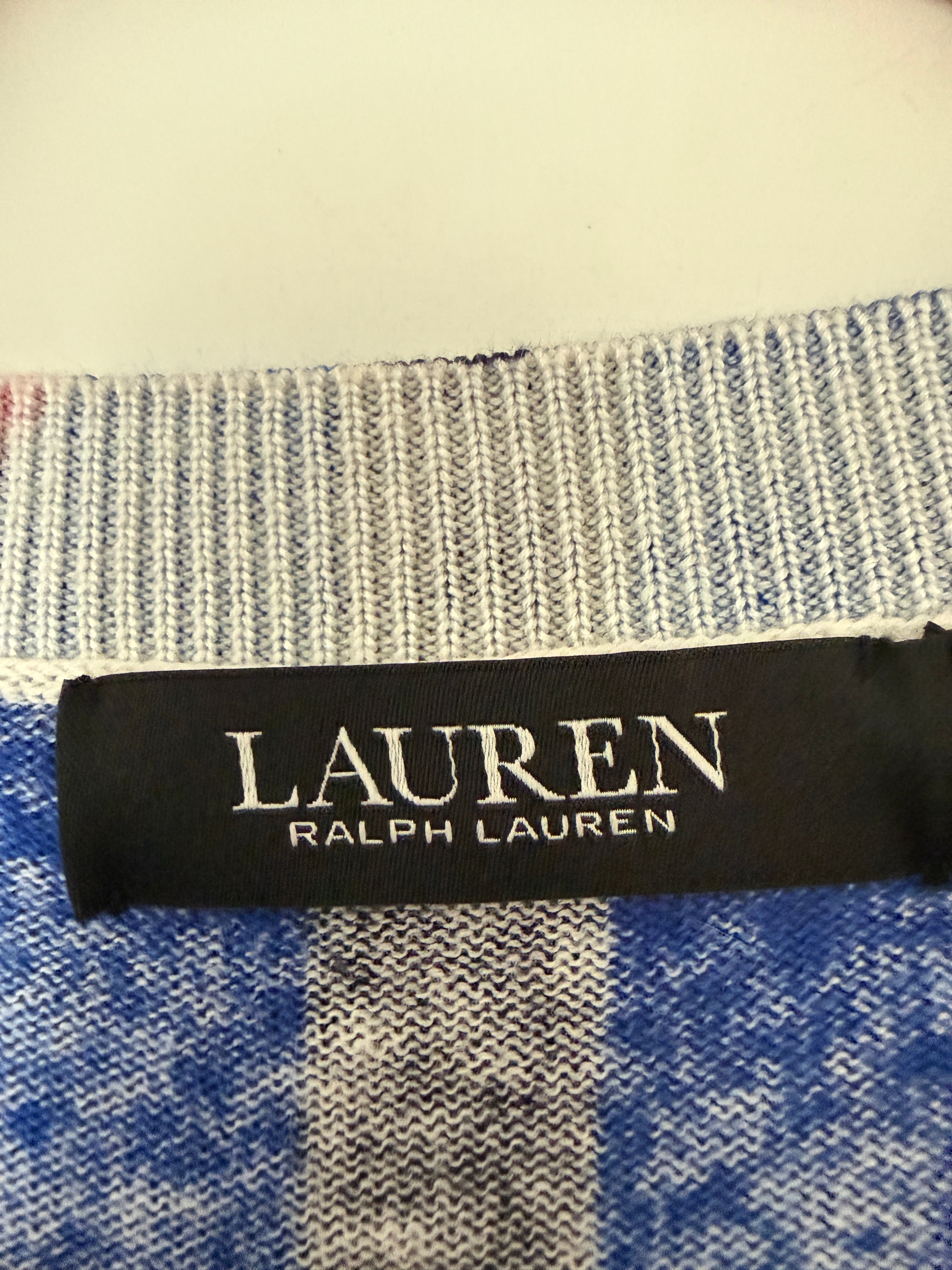 Ralph Lauren “black label” red white blue knit top tee.