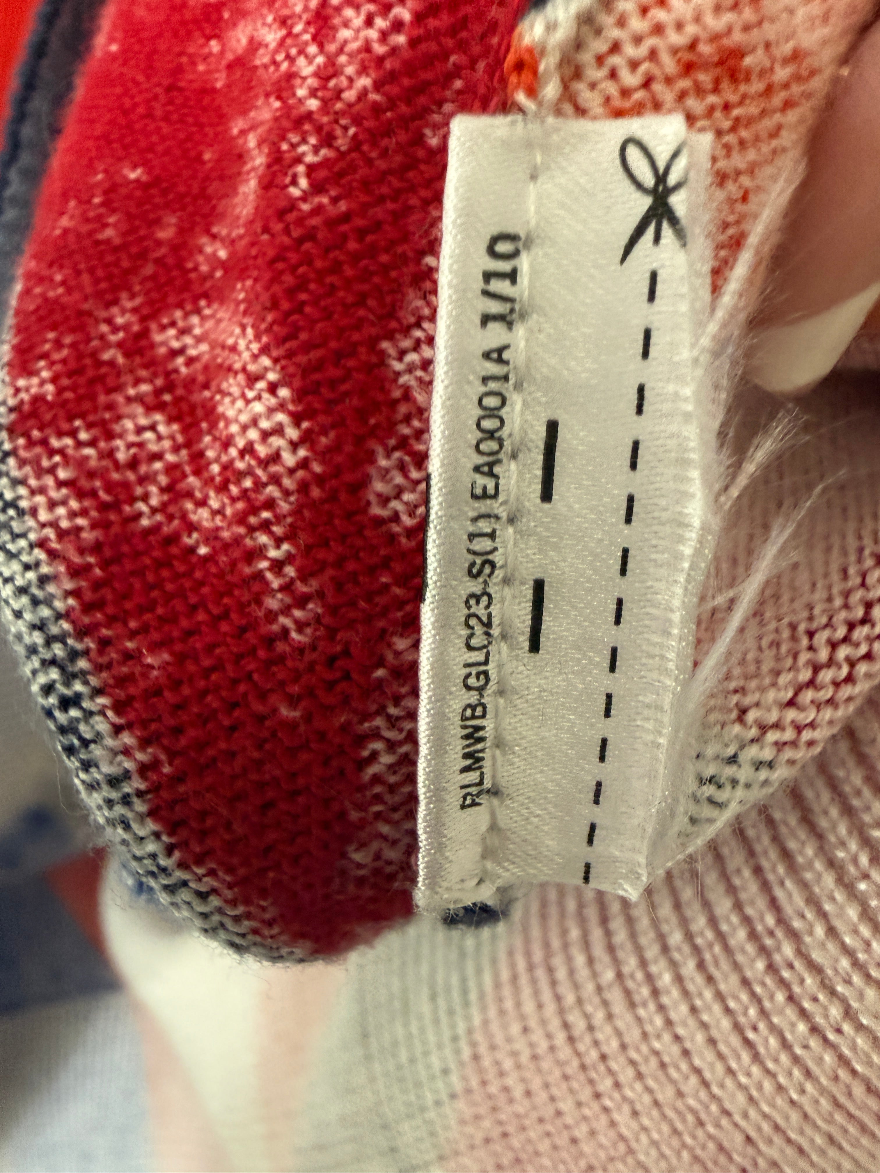 Ralph Lauren “black label” red white blue knit top tee.