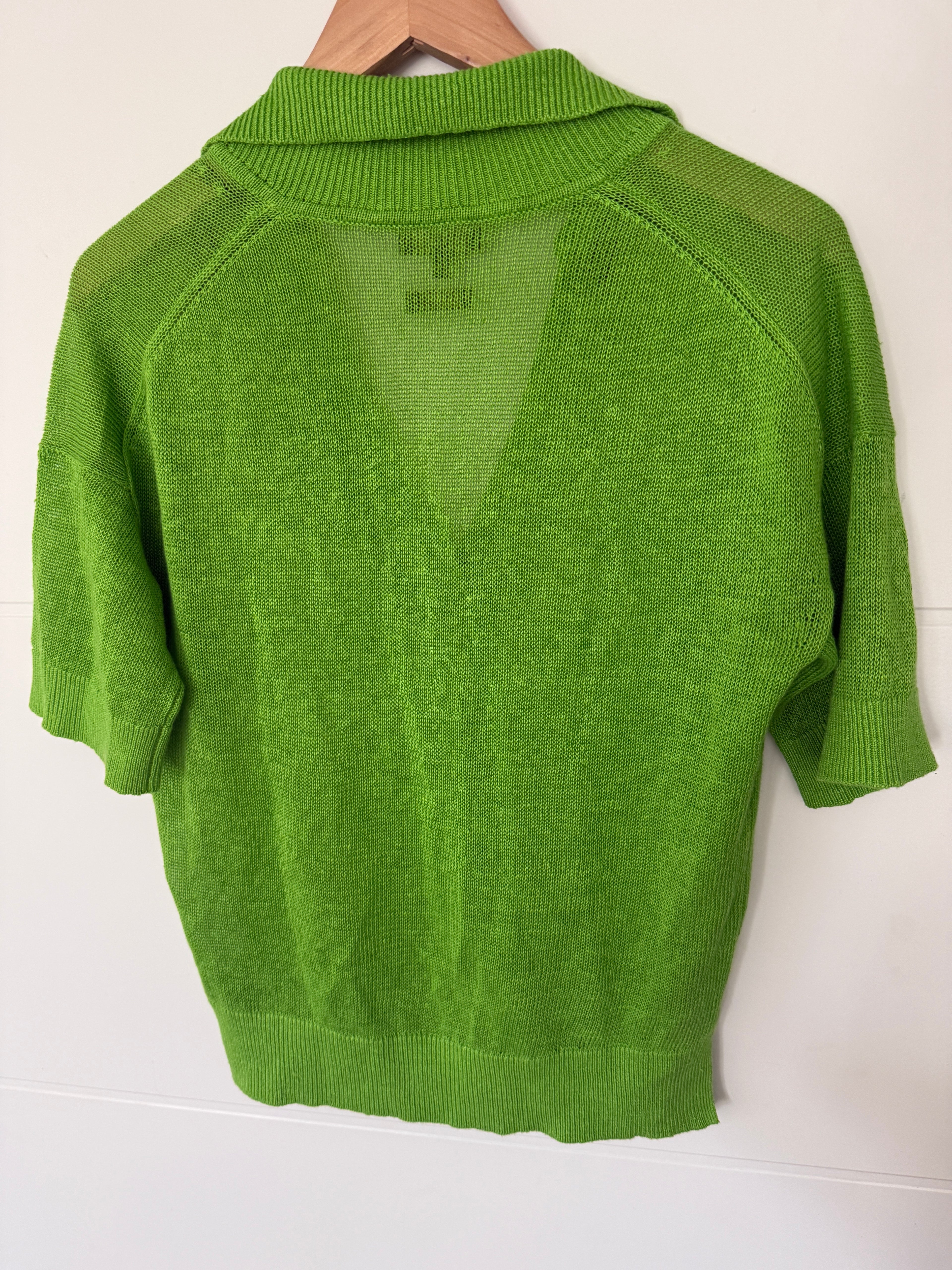 Massimo Dutti Short Sleeve Knit Polo Shirt